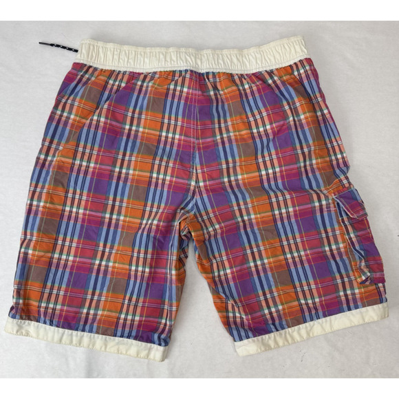 Twee Plaid Tommy Hilfiger Board Shorts Swim Trunks 2010 Era Men's Medium Retro - Picture 4 of 10